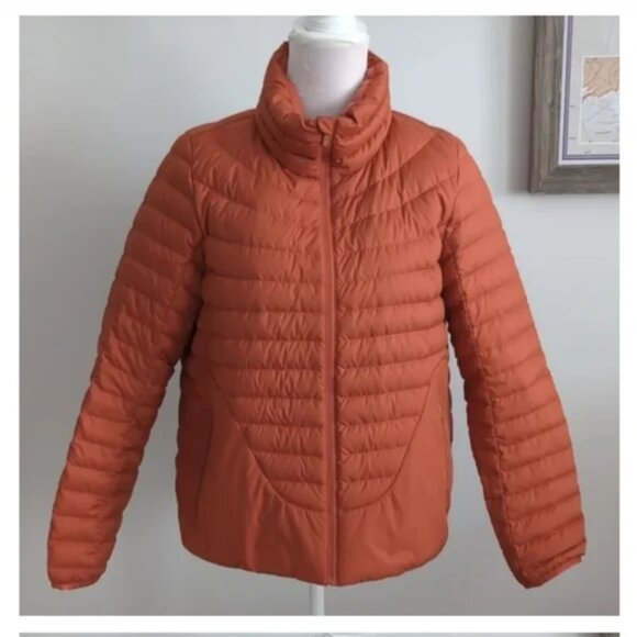 Lululemon Lightweight Relaxed Fit Down Jacket Canyon Orange size 8 - Picture 2 of 13